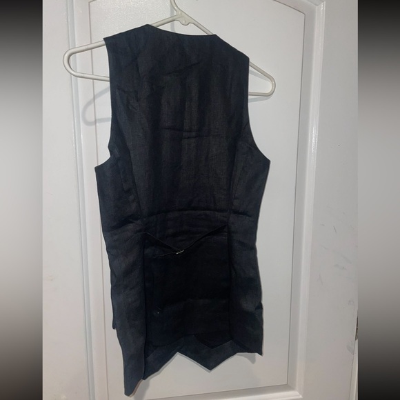 New! Helsa Linen Button Tunic Vest in Black 🖤 Small NWT! - Picture 11 of 15